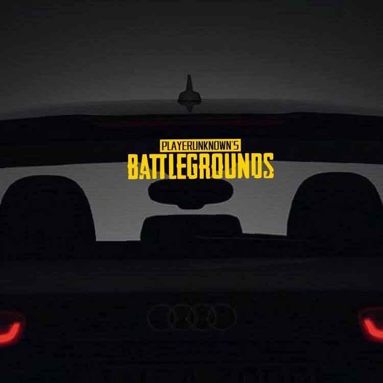 绝地求生车贴PUBG跳伞英文标志logo蓝洞吉利吃鸡汽车贴纸挡风玻璃