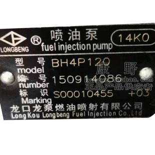 喷油泵14K0 14KC和5B38 BH6P110 S00010455和S00010455