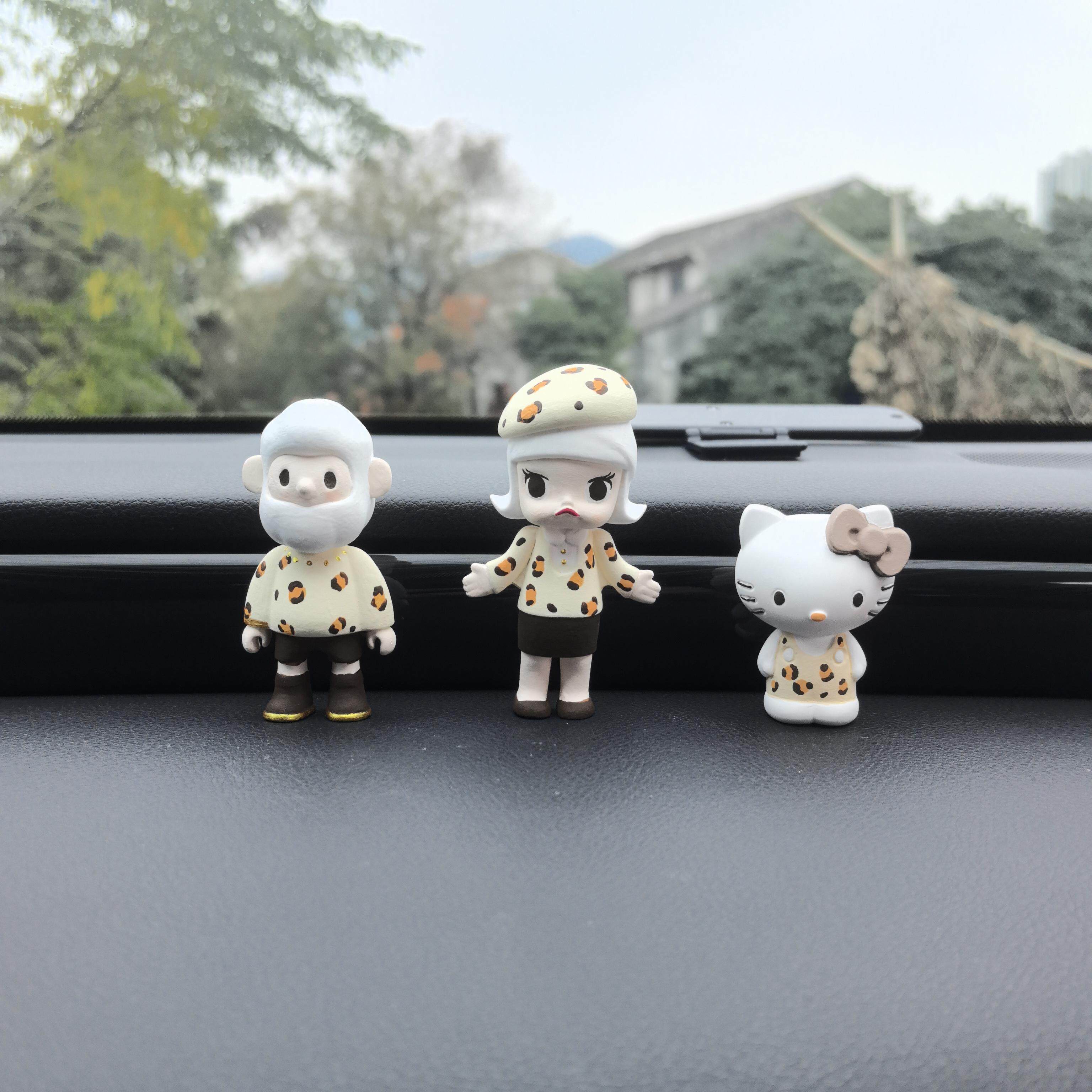 车载空调出风口香薰BOB男友车内饰装饰品香水扩香石个性摆件用品