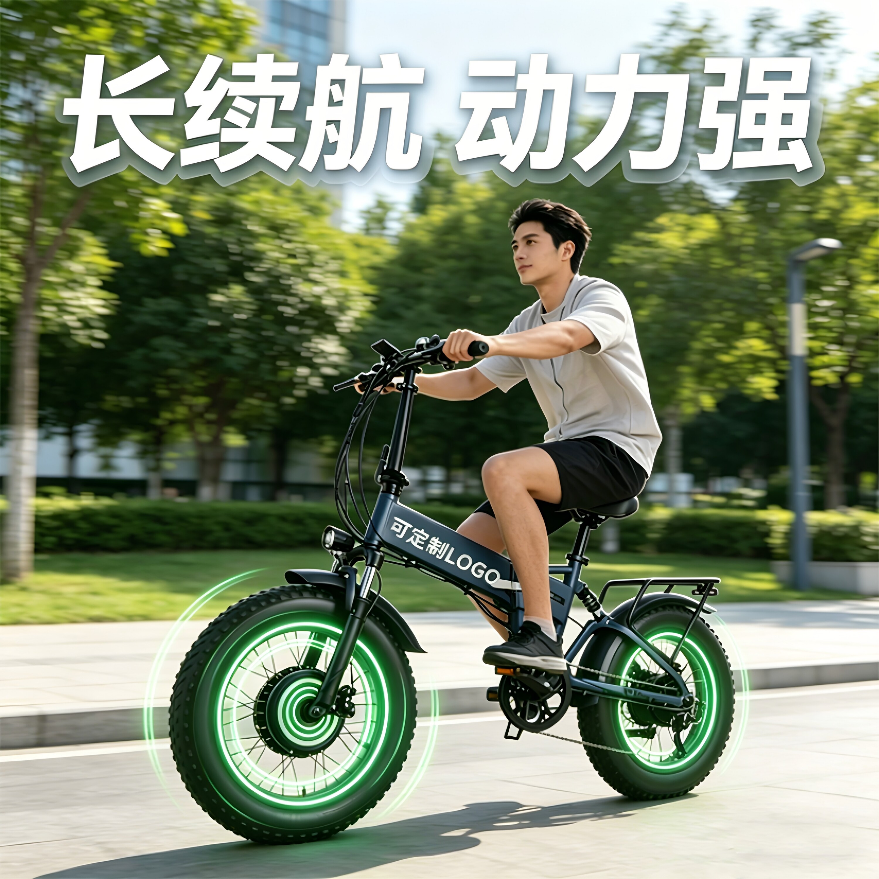 20寸电动助力可折叠智能山地自行车锂电成人日常代步轻便通勤越野