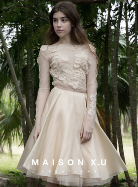 仙骨美人 MAISON X.U｜高定设计师品牌法式真丝360度大圆摆半身裙