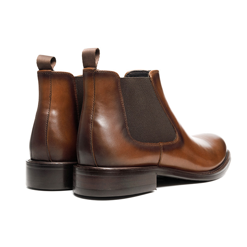 ITALY VINTAGE HANDMADE ENGLISH LEATHER BOOTS HIGH TOP MENS BUSINESS DRESS SHOES GENUINE LEATHER CHELSEA BOOTS MENS ANKLE BOOTS