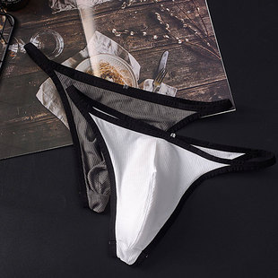 个性 GTOPX MAN新款 男士 速卖通亚马逊 罗纹前U性感丁字内裤