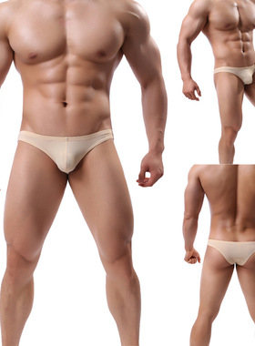 B616 男士内裤冰丝三角裤青年性感三角内裤男生裤头