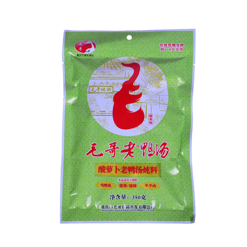 6袋包邮重庆特产 毛哥酸萝卜老鸭汤350g 炖汤底料 调味料 特好吃属于什么档次？