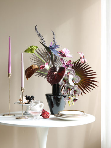 米子家居中古蝴蝶兰花艺彷真花高级感逼真轻奢风花束假花拍照道具