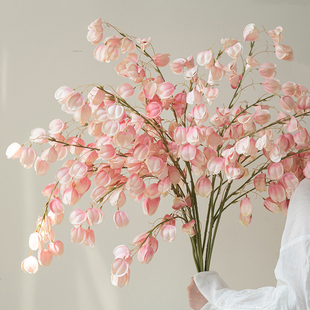 米子家居灯笼果假花仿真花摆设装 饰花卉高档轻奢餐桌花插花艺摆件