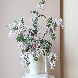 米子家居仿真花高级感逼真假花摆设客厅装饰花插花仿生花大枝洋槐
