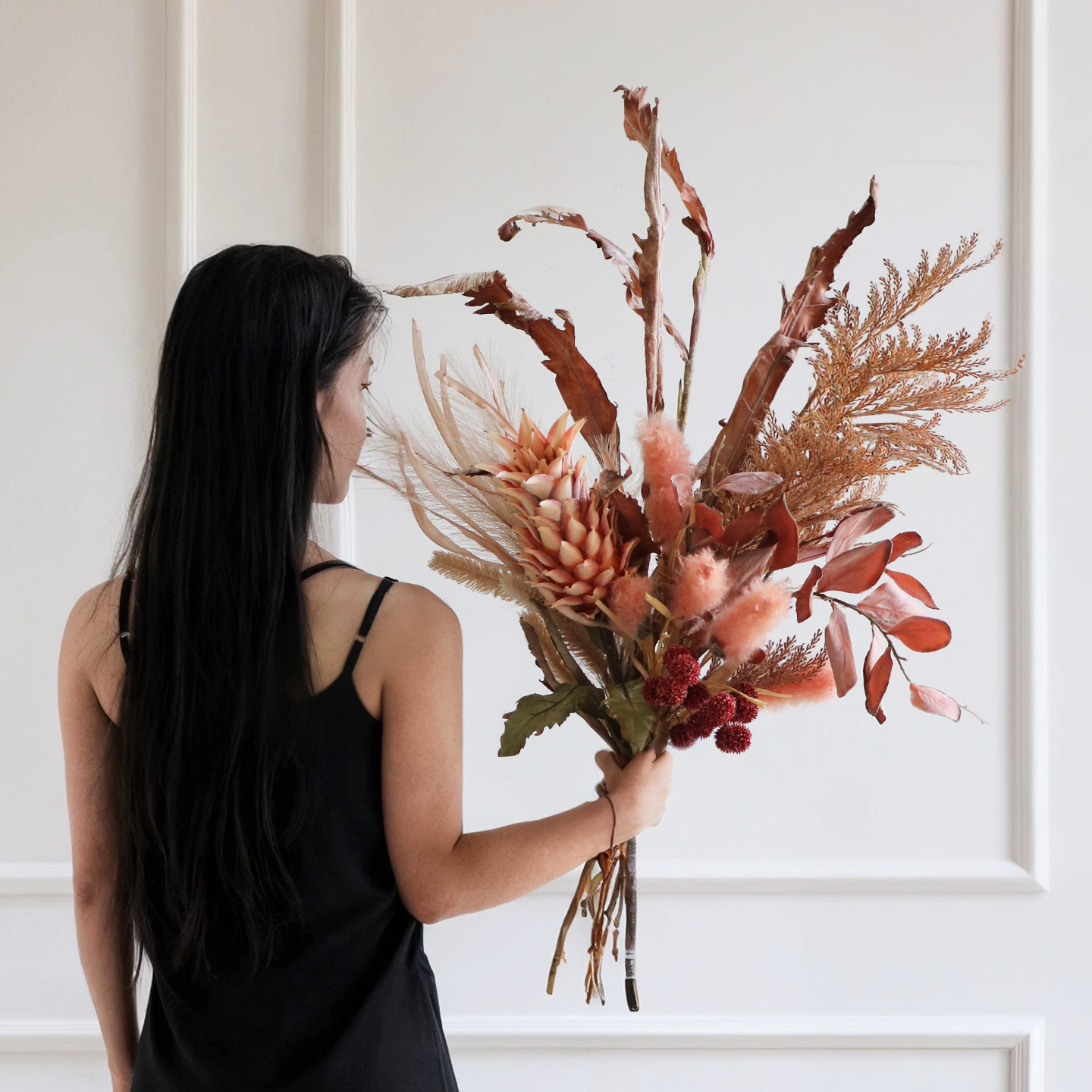 米子家居仿生干花花束客厅摆设