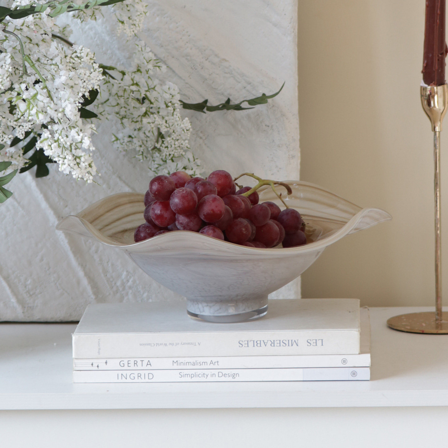 米子家居2026新款艺术感水果盘客厅茶几家用收纳糖果盘佛手柑托盘