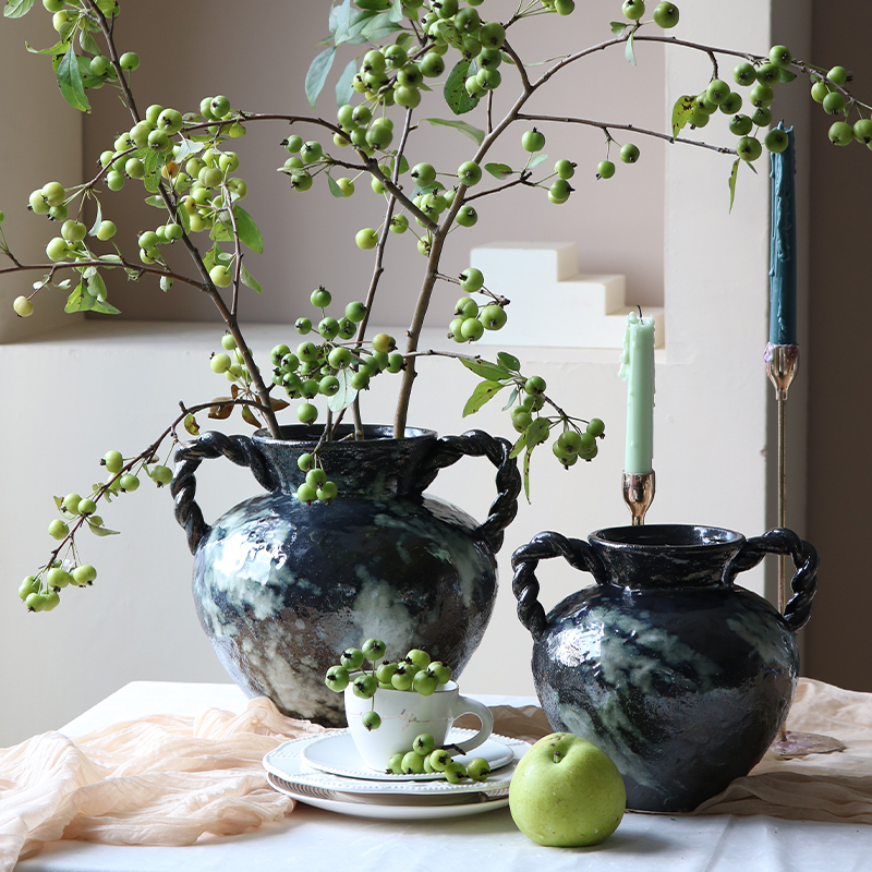 米子家居法式高级感陶瓷餐桌花瓶