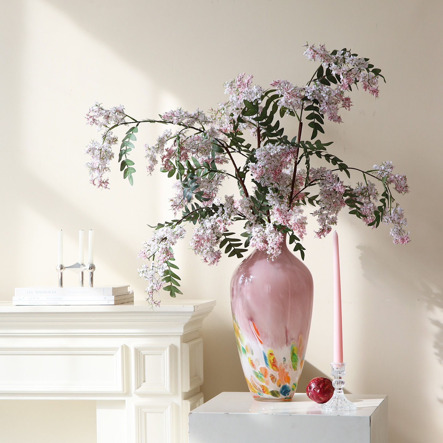 特别好看的中古玻璃花瓶客厅