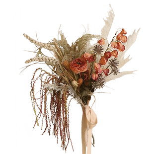 米子家居橱窗民宿装饰干花花束摆设客厅餐桌插花摆件绢花仿真花艺