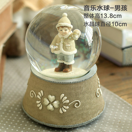 米子家居  八音盒音乐盒摆设生日礼物工艺摆件  纳尼亚音乐水晶球