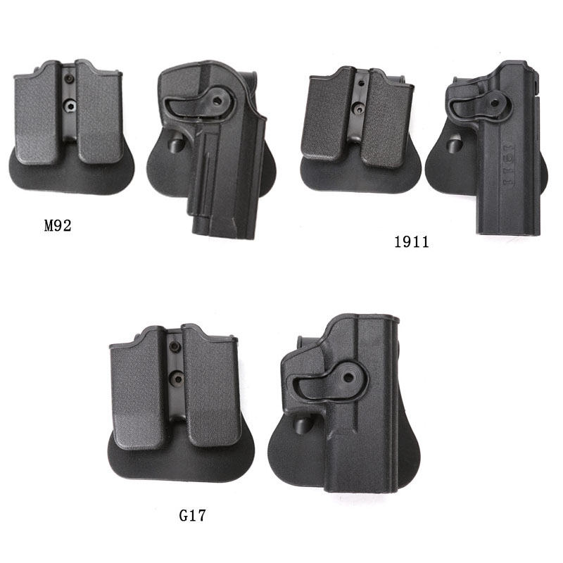 IMI旋转式快拔套+弹夹套 GLOCK1911/M92/G17枪套弹夹套格洛克快拔