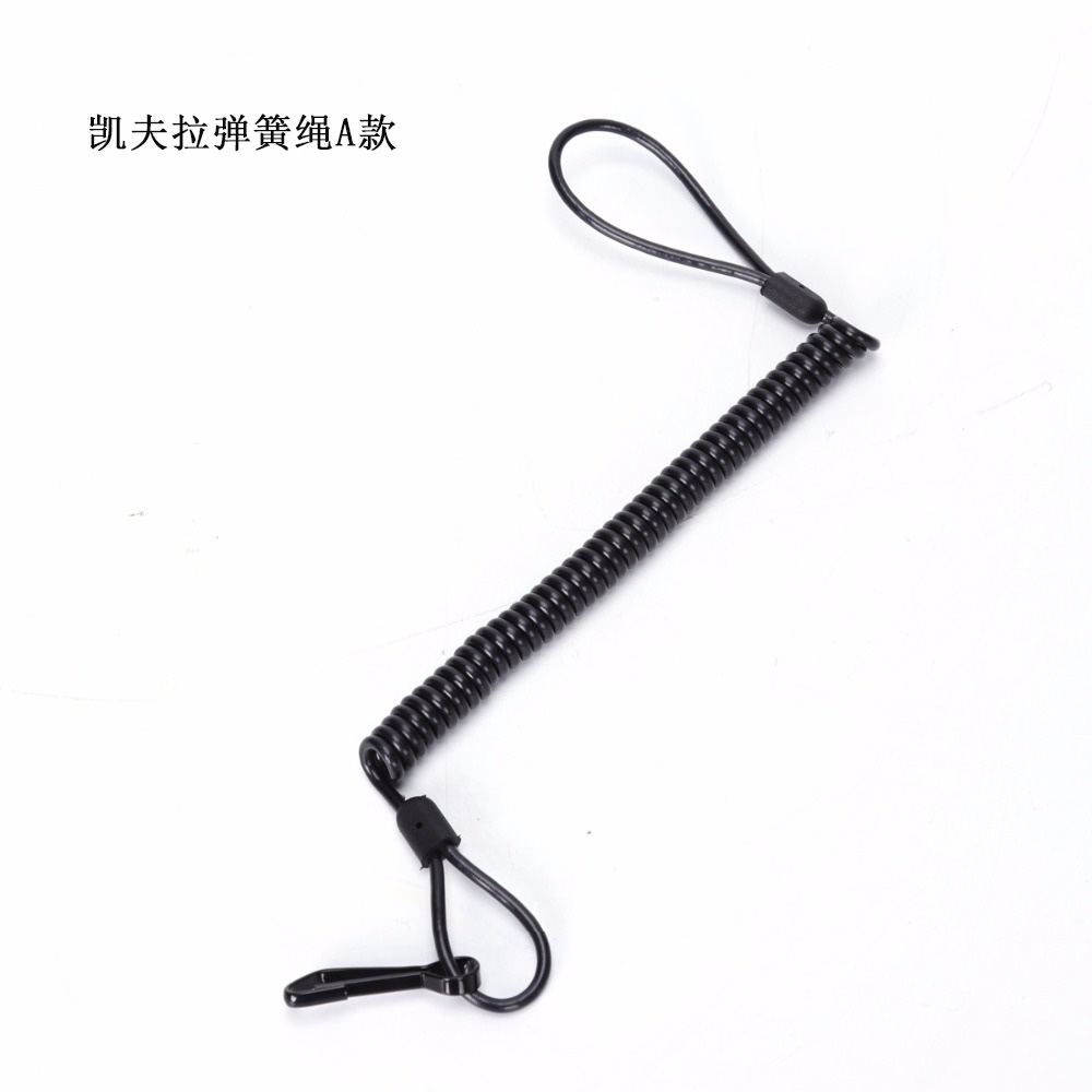 凯夫拉执勤防丢防抢战术手绳 防丢防抢弹簧绳 弹力伸缩挂绳安全绳