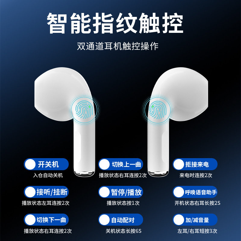 立体声真无线透明仓双耳入耳式TWS蓝牙耳机重低音带充电仓5.3工厂