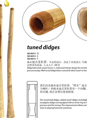德瑞Terre柚木迪吉里杜管专业级Didgeridoo澳洲乐器CDEF四音
