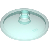 LEGO 乐高正品零件 圆盘碟 35268 6244733 3x3 透明浅蓝色圆盘