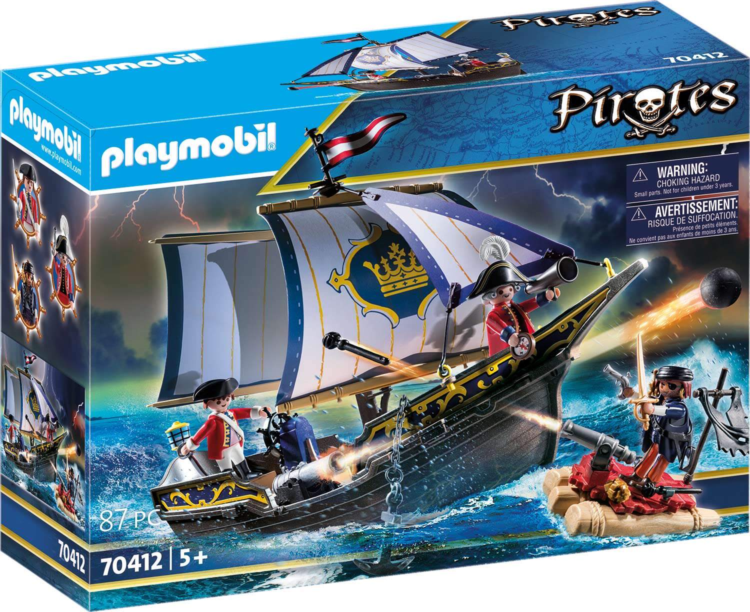 Playmobil 摩比世界 70412 海盗帝国军舰 德国男女孩益智积木包邮