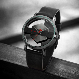 轻奢小众高级感时装 潮流男士 表 学生简约气质时尚 创意镂空手表男款