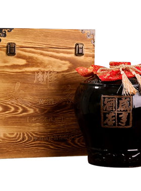 咸亨酒店十二年太雕酒5L木质礼盒