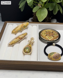 三马凤凰宝相非遗宋锦真丝国风饰品发夹抓夹发绳发簪手工新中式