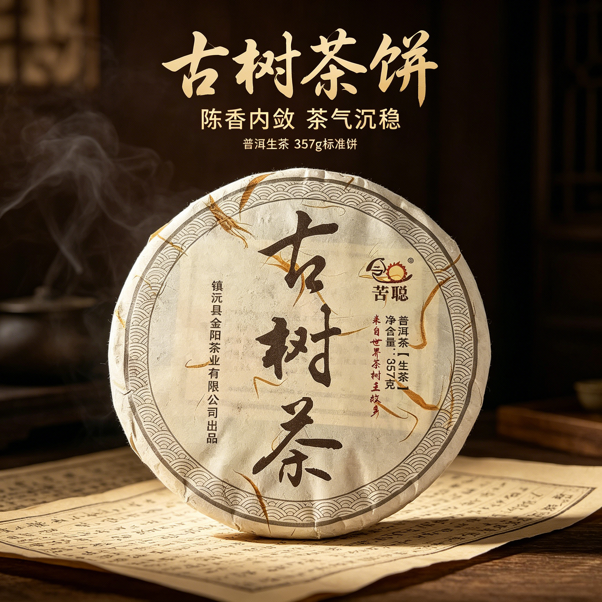 云南大叶种普洱生茶七子饼茶棉纸包装357g生饼小饼收藏品鉴口粮茶