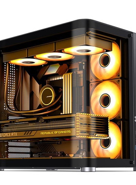 乔思伯TK-2双曲面海景房ATX铝合金外壳支持360水冷前置Type-C机箱