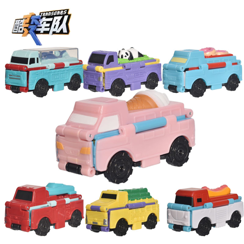 奥迪双钻儿童变形口袋玩具车3只装反反车全家桶工程车城市军事车