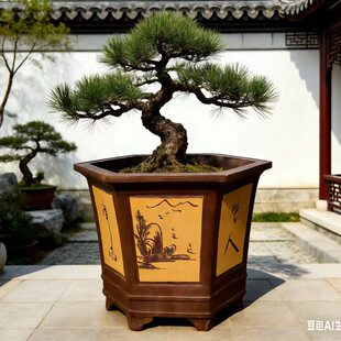 直销 特大号紫砂盆陶瓷大口径花盆庭院阳台种树桩盆景国风厂家特价