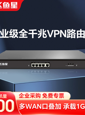 飞鱼星VE1220G企业路由器千兆多WAN口商用高速上网行为管理ac无线控制器虚拟专网