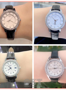 OST手表女小众ins韩国简约风百搭黑色皮带日本机芯石英表特价