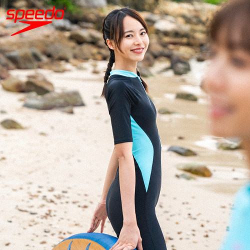 Speedo短袖防晒冲浪泳装