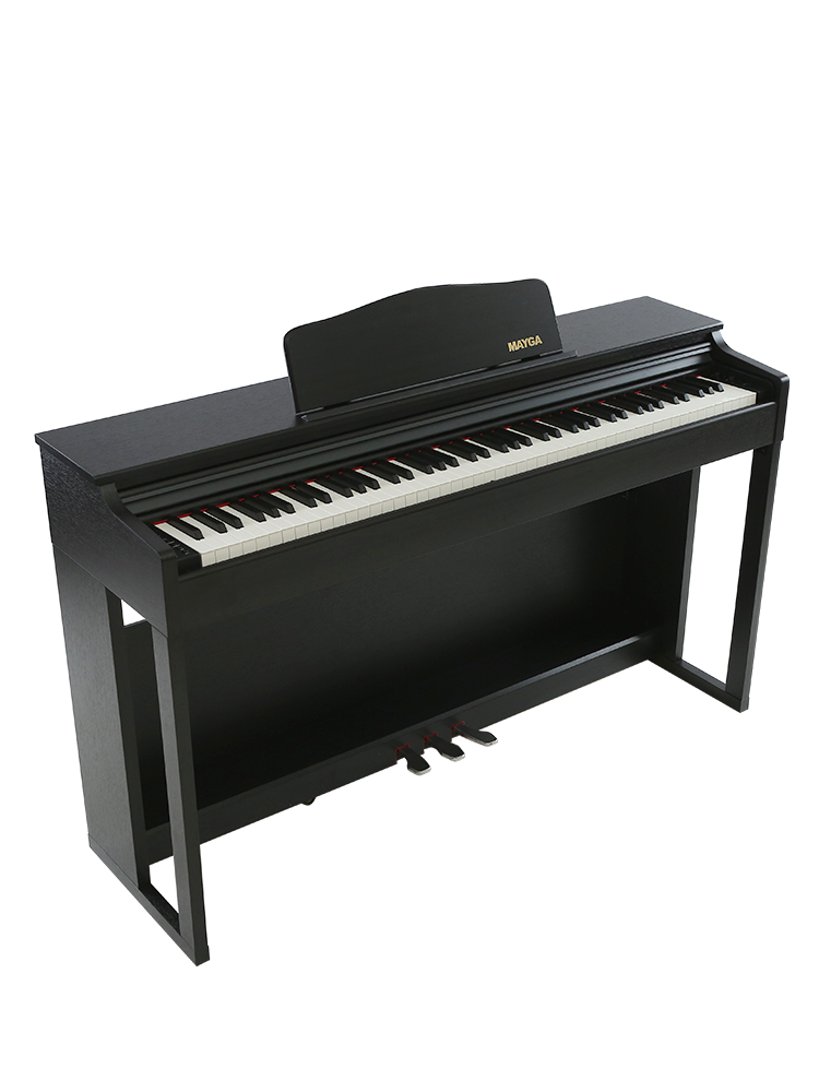 美嘉 mp13黑色电钢琴88键重锤专业考级电子智能钢琴送琴凳 耳机