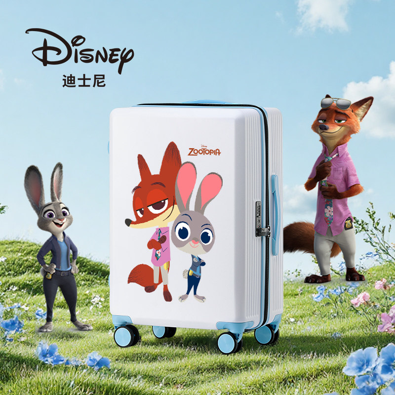 迪士尼疯狂动物城2旅行箱卡通儿童行李箱女孩学生可登机密码箱子