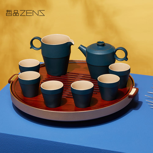 商务礼品陶瓷多人茶盘公道杯