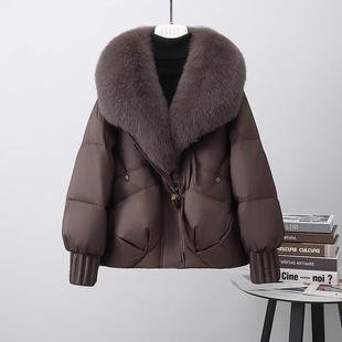 气质外套白鸭绒羽绒服爆款 高端2025冬季 厚款 女新款 仿狐狸毛领冬季