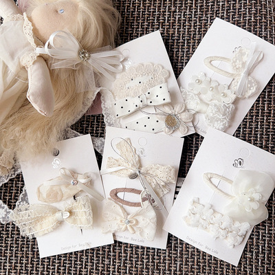 儿童甜美超仙复古公主风蕾丝网纱