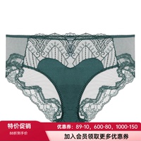 兰卡文官方正品女士仙境奇缘性感蕾丝轻薄包臀刺绣内裤女LC22SK1