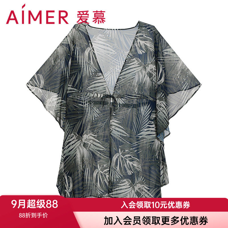 披纱爱慕轻薄印花沙滩薄纱印花