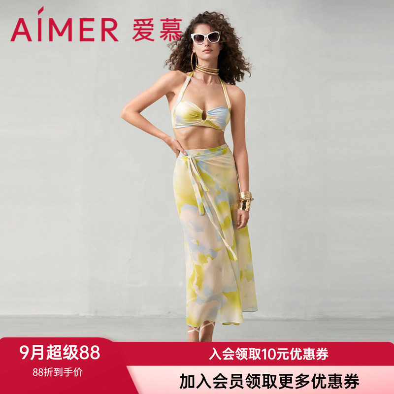 性感比基尼爱慕无钢圈泳装带泳帽