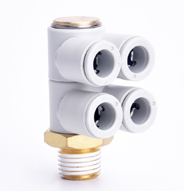 双头2组kq2zd12-02s kq2zd12-03s kq2zd12-04s五通气动接头插气管