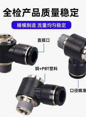 OCN快速接头M-POL6-01 8-02 10 12-03 360°旋转内六角孔L型快插