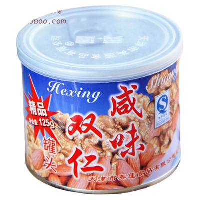 1份包邮天津英蓬友谊牌咸核桃仁罐头100g125g即食坚果户外零食