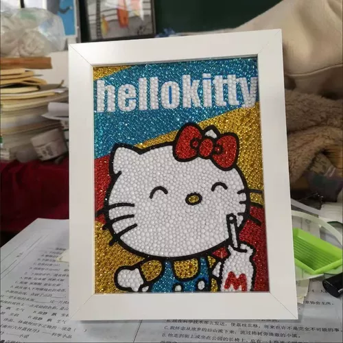 Hello kitty, Hello Kitty, детские мультяшные наклейки для друга, инкрустировано бриллиантами, подарок на день рождения