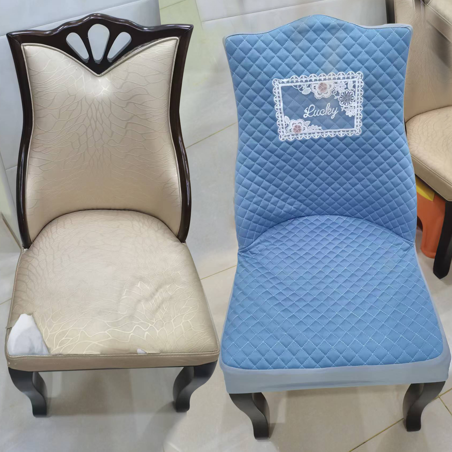 餐桌椅子套罩弧形全包防滑凳子套