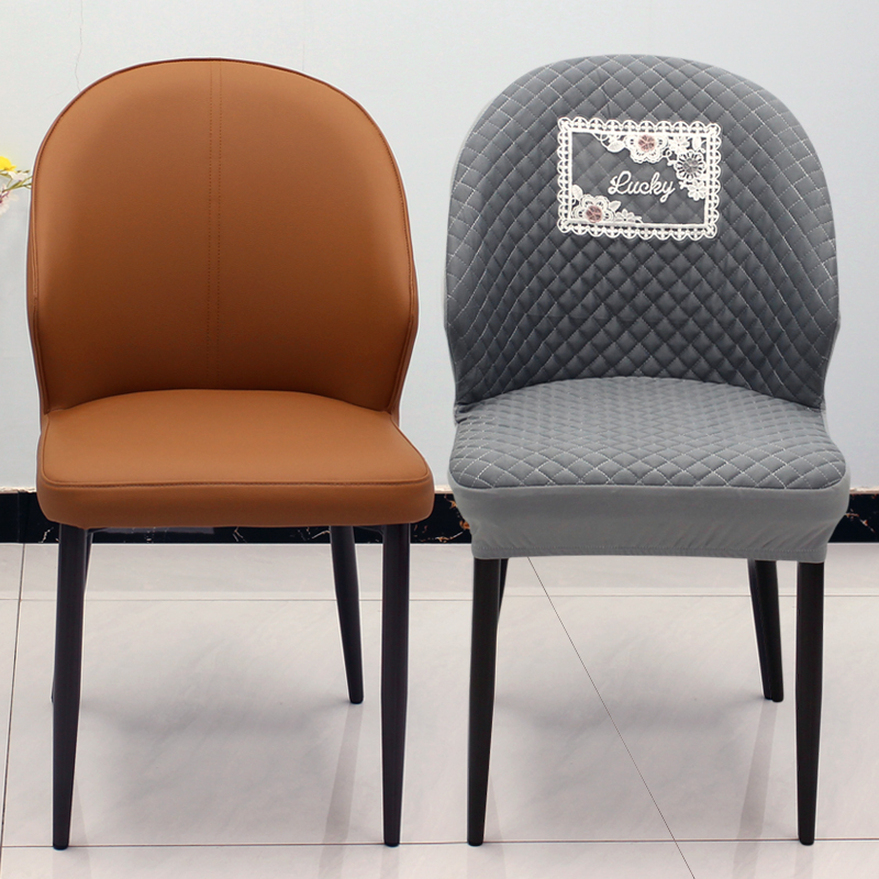 北欧简约现代家用椅子套弧形全包