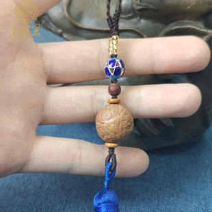 尼泊尔天然原籽凤眼菩提手编五星上将麒麟眼龙眼个性包挂车挂