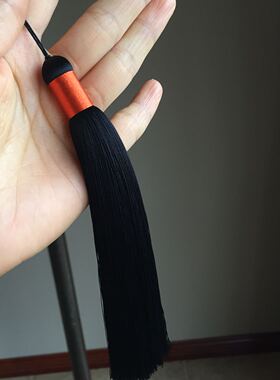 定制 纯手工制作黑色橙色撞色流苏穗子diy包挂车挂居家饰品配件